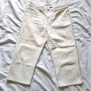 Chico's | White rhinestone details women's Capri jeans size 1